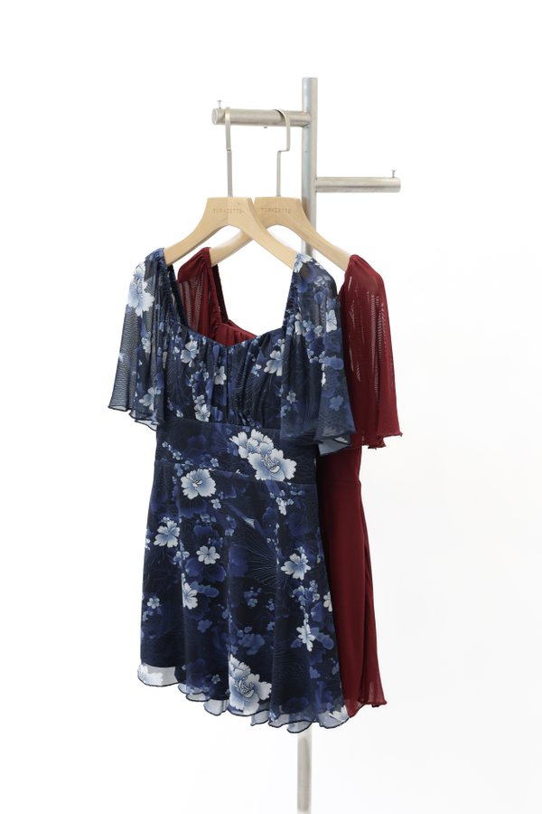 (PREORDER) *TPZ LUXE MESH* DESSA FLUTTER SLEEVES DRESS ROMPER WITH DETACHABLE SHORTS 2.0 (MULTIPLE COLOURS)