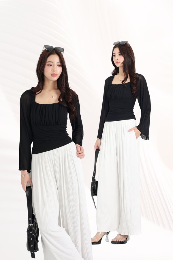 (PREORDER) *TPZ HOUSE OF PLEATS* STELLA (PETITE) MESH PLEATED PANTS (MULTIPLE COLOURS)
