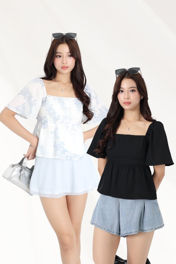 (PREORDER) *TPZ* KAIA BABYDOLL FLUTTER TOP (MULTIPLE COLOURS)