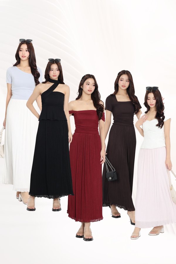 (PREORDER) *TPZ HOUSE OF PLEATS* STELLA MESH PLEATED SKIRT (MULTIPLE COLOURS)