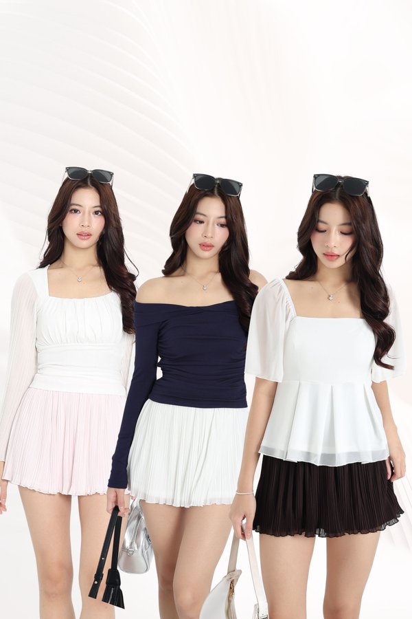 (PREORDER) *TPZ HOUSE OF PLEATS* STELLA MESH PLEATED SKORTS (MULTIPLE COLOURS)