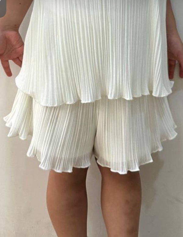 (PREORDER) *MINI TOPAZETTE *HOUSE OF PLEATS* MINI PLEATED MESH SHORTS
