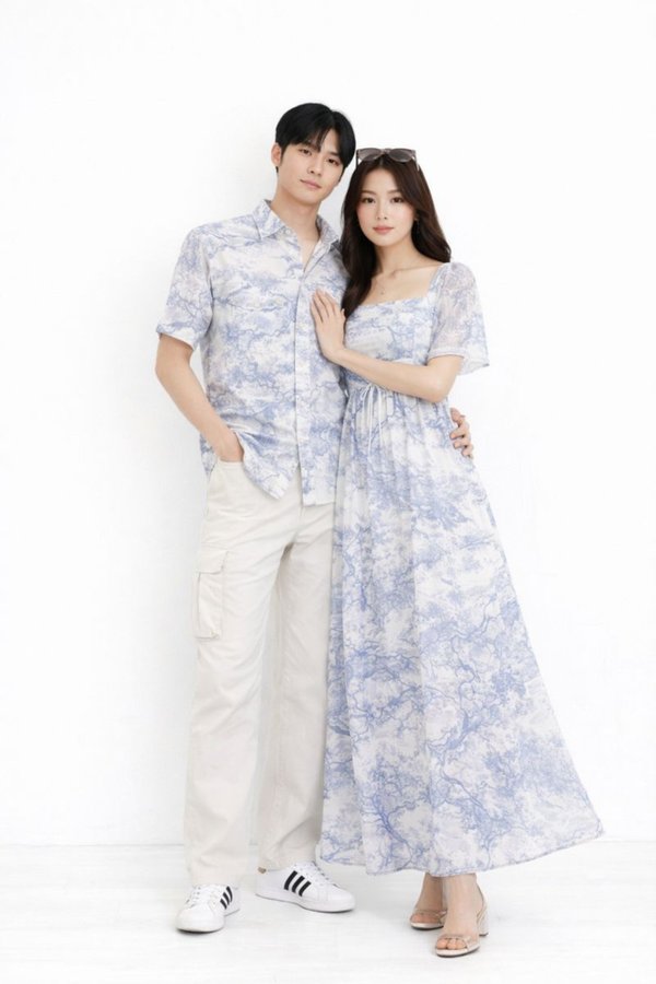 (PREORDER) *TPZ LUXE MESH* CELESTE CONTRAST MAXI FLUTTER DRESS (MULTIPLE COLOURS)