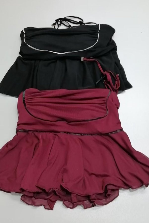 (PREORDER) *TPZ LUXE MESH* CELESTE CONTRAST BABYDOLL TOP (MULTIPLE COLOURS)