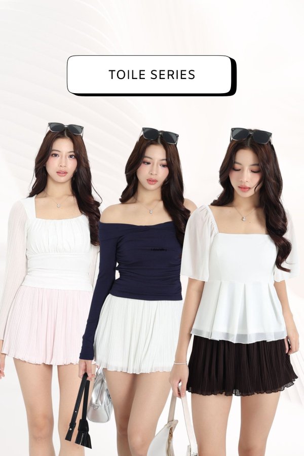 (PREORDER) *TPZ HOUSE OF PLEATS* STELLA MESH PLEATED SKORTS (TOILE MULTIPLE COLOURS)