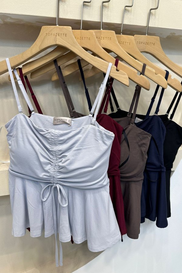 (PREORDER) *TPZ BAMBOO* AIRI RUCHED TOP (MULTIPLE COLOURS)