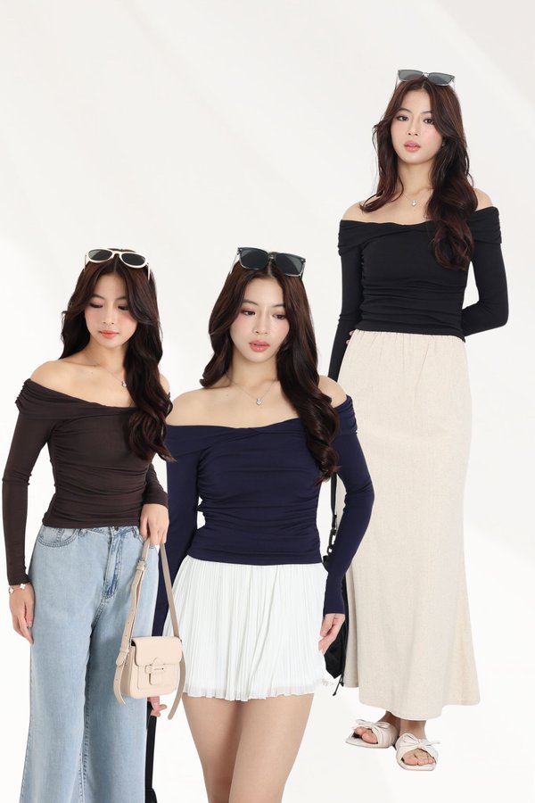 *TPZ PERFECT* GAIA LONG SLEEVES TOP (MULTIPLE COLOURS)