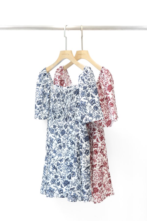 (PREORDER) *TPZ* ELLESTER FLUTTER DRESS ROMPER *WITH DETACHABLE SHORTS* (TOILE DE ABUNDANCE COLOURS)