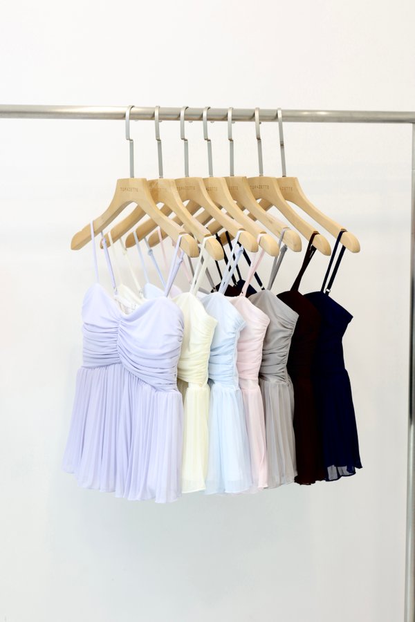 (PREORDER) *TPZ HOUSE OF PLEATS* VELLA MESH BABYDOLL PLEATED TOP (MULTIPLE COLOURS)