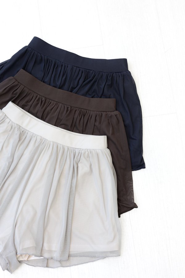 *TPZ LUXE MESH* ZELLA MESH RUCHED SHORTS (MULTIPLE COLOURS)