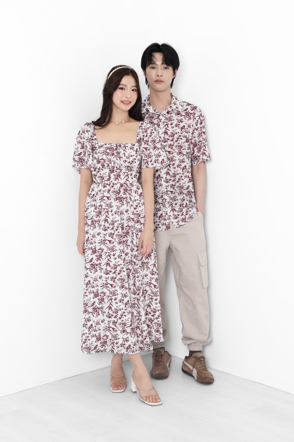 (PREORDER) *TPZ* ELENA FLUTTER RUCHED MIDAXI DRESS (MULTIPLE COLOURS)