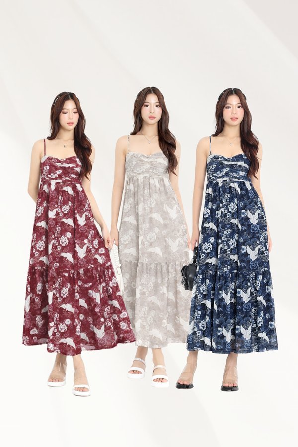 (PREORDER) *TPZ LUXE MESH* DIORA DROP HEM MAXI 3.0 (FLIGHT OF BLESSINGS COLOURS)