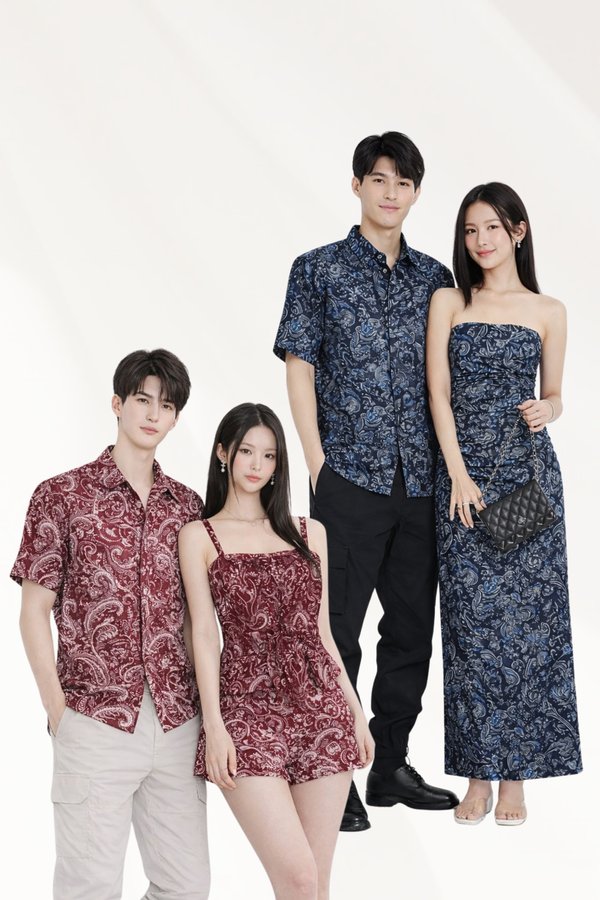 (PREORDER) *TPZ* DREMY UNISEX SHORT SLEEVES SHIRT (ETERNAL FORTUNE PAISLEY BATIK COLOURS)