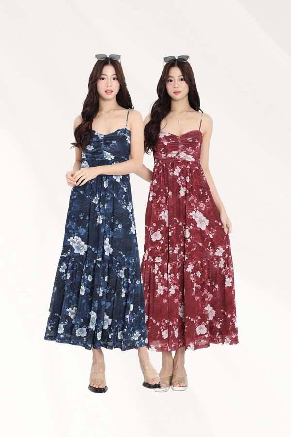 (PREORDER) *TPZ LUXE MESH* DIORA DROP HEM MAXI 3.0 (BLOOM OF FORTUNE COLOURS)