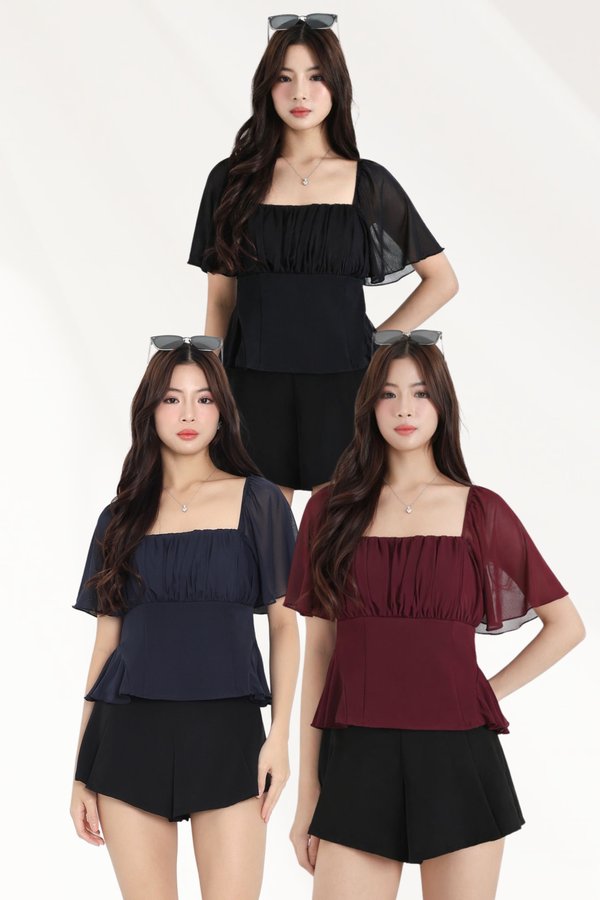 (PREORDER) *TPZ LUXE MESH* COLLA BALLERINA FLUTTER TOP (MULTIPLE COLOURS)