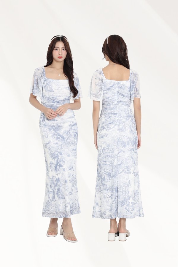 (PREORDER) *TPZ LUXE MESH* CASRELIA FLUTTER MAXI DRESS (MULTIPLE COLOURS)