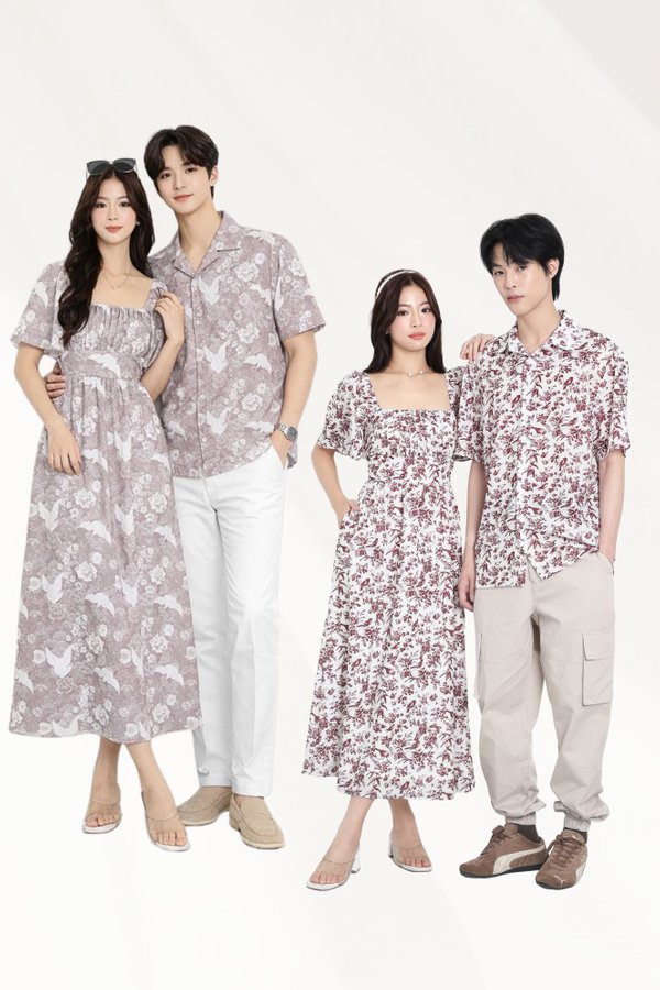 (PREORDER) *TPZ* ELENA FLUTTER RUCHED MIDAXI DRESS (MULTIPLE COLOURS)