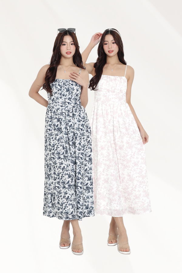 (PREORDER) *TPZ* ELENA RUCHED MIDAXI DRESS (MULTIPLE COLOURS)