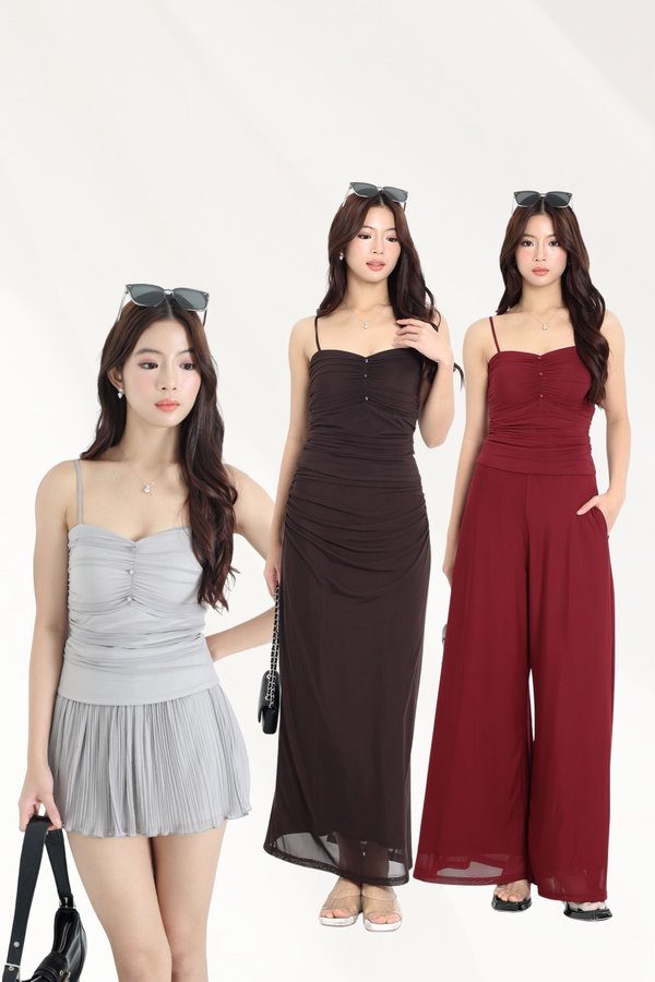 (PREORDER) *LUXE MESH* VIVI CATEYE TOP (MULTIPLE COLOURS)