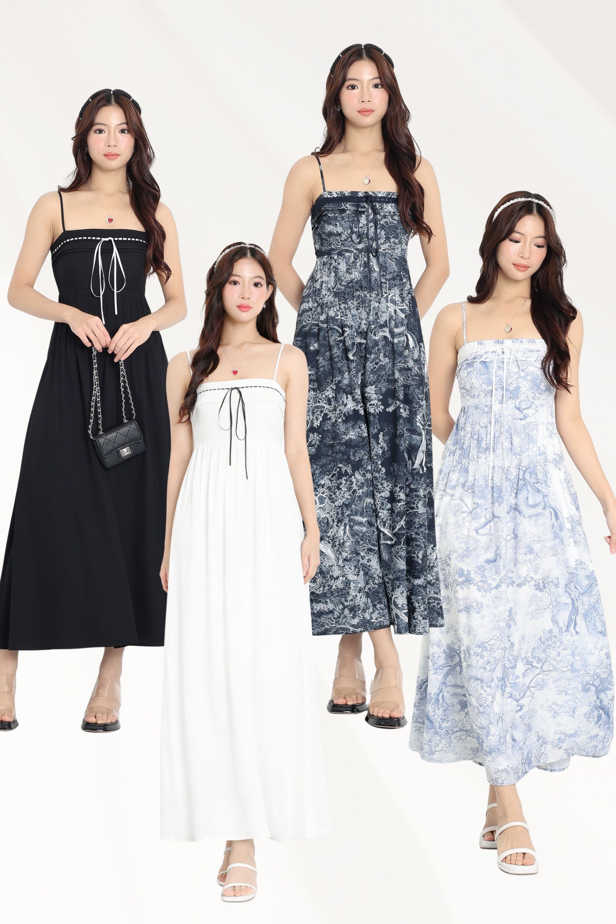 TPZ* DOLL RIBBON MAXI DRESS (MULTIPLE COLOURS) | TOPAZETTE