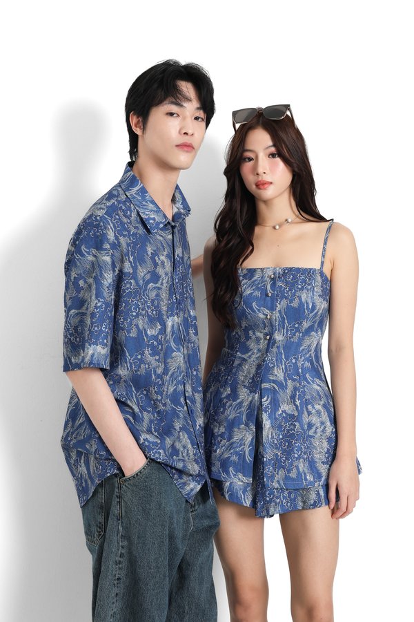 *TPZ* DREMY UNISEX SHORT SLEEVES SHIRT (STROKES OF FORTUNE COLOURS)