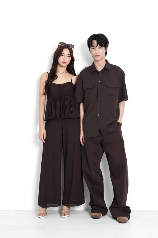 (PREORDER) *TPZ HOUSE OF PLEATS* VELLA MESH BABYDOLL PLEATED TOP (MULTIPLE COLOURS)