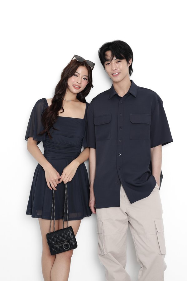 (PREORDER) *TPZ* KEMY DOUBLE POCKET OVERSIZED CARGO SHIRT (MULTIPLE COLOURS)