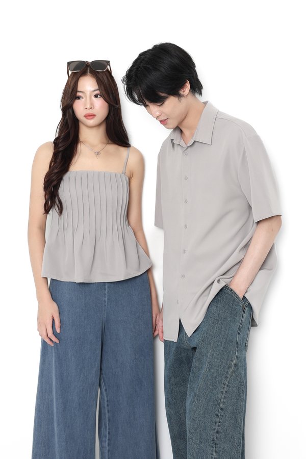 (PREORDER) *TPZ* CASLIE PLEATED BABYDOLL TOP (SOLID COLOURS)