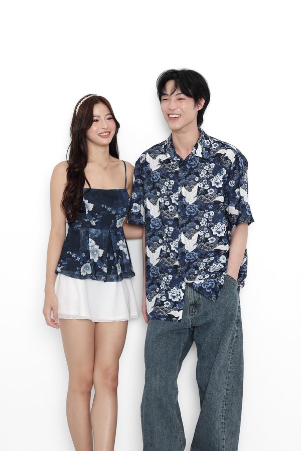 (PREORDER) *TPZ LUXE MESH* ZELDA PLEATED FLOWY TOP (BLOOM OF FORTUNE COLOURS)