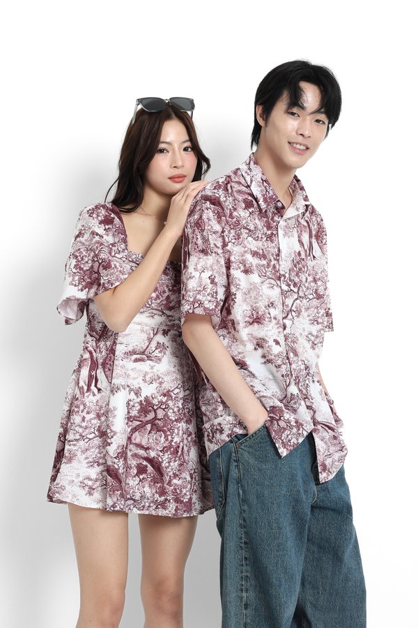 *TPZ* DREMY UNISEX SHORT SLEEVES SHIRT (TOILE DE SECRET COLOURS)