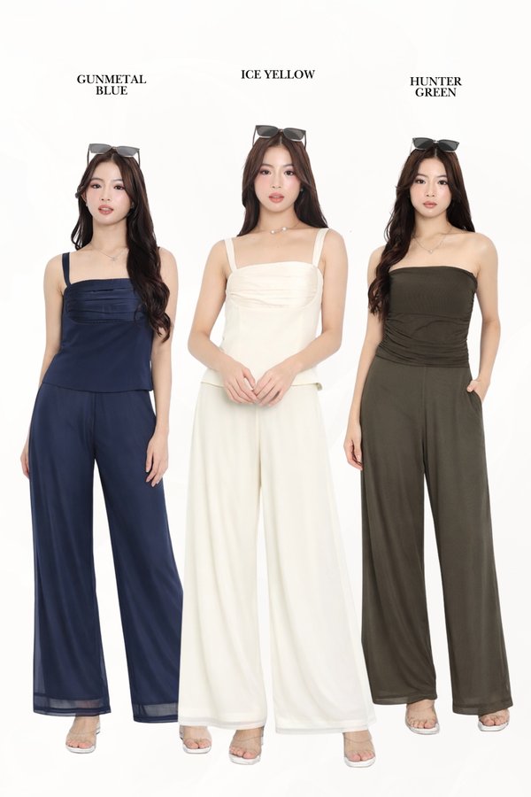 *TPZ LUXE MESH* (PETITE) STELLA 2.0 HIGH WAISTED FLOWY MESH PANTS (MULTIPLE COLOURS)