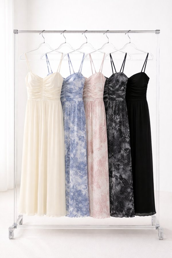 *HOUSE OF PLEATS* VELLA MESH MAXI DRESS (MULTIPLE COLOURS)