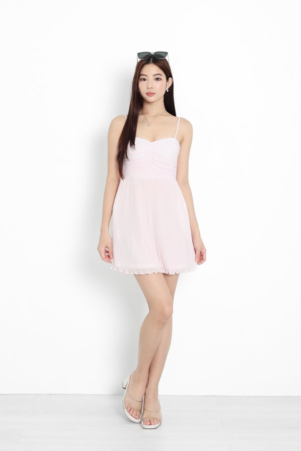 *HOUSE OF PLEATS *VELLA MESH BABYDOLL DRESS ROMPER *WITH DETACHABLE SHORTS* (MULTIPLE COLOURS)