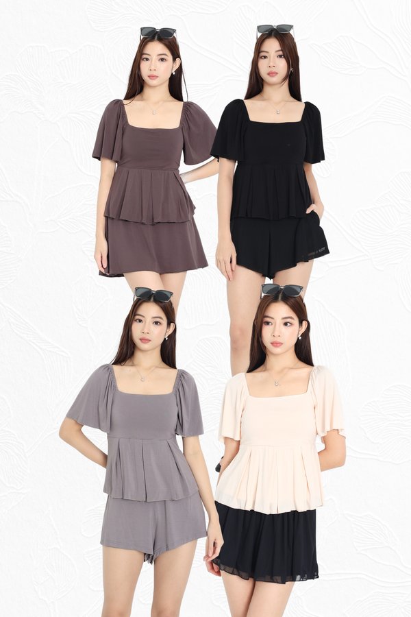 *TPZ BAMBOO* ZELDA BABYDOLL FLUTTER TOP (MULTIPLE COLOURS)