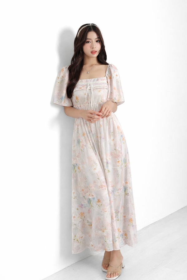 (PREORDER) *TPZ* DOLL RIBBON FLUTTER MAXI DRESS (FLEUR SERIES COLOURS)