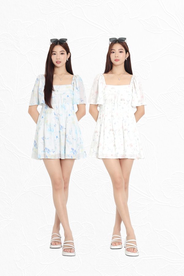 *TPZ* DOLL RIBBON FLUTTER DRESS ROMPER WITH DETACHABLE SHORTS (FLEUR SERIES COLOURS)