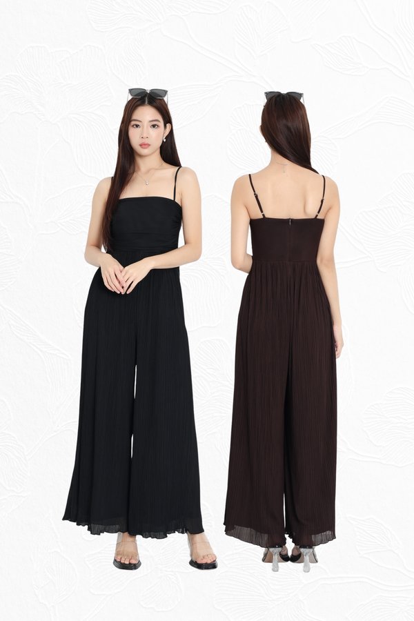 *HOUSE OF PLEATS* CELLA (PETITE) MESH PLEATED JUMPSUIT (MULTIPLE COLOURS)