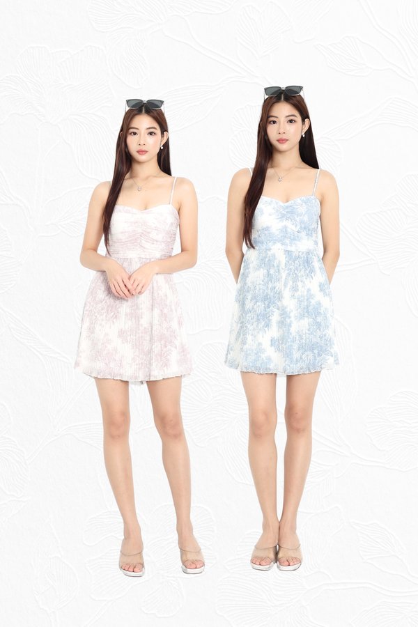 *HOUSE OF PLEATS *VELLA MESH BABYDOLL DRESS ROMPER *WITH DETACHABLE SHORTS* (TOILE COLOURS)
