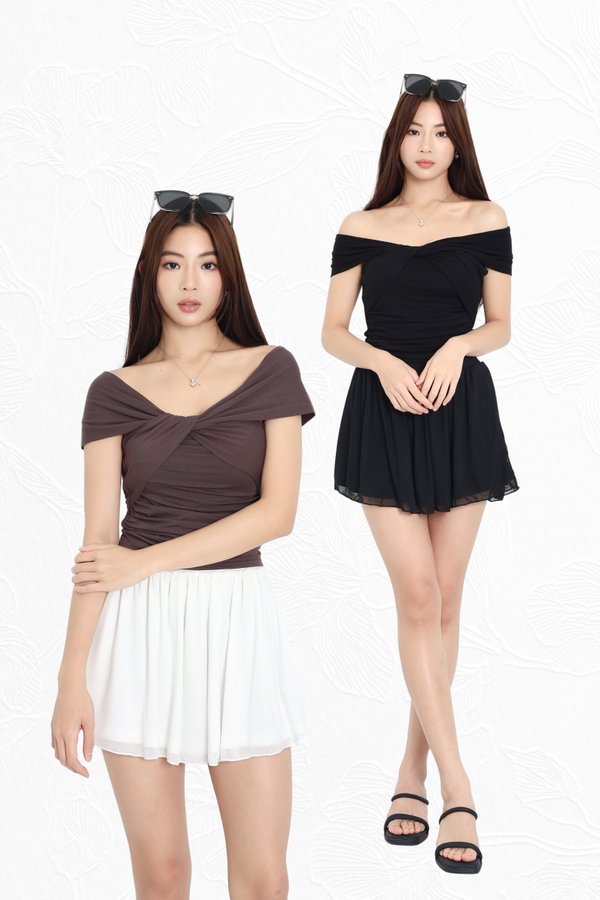 *TPZ BAMBOO* KIRI OVERLAP MULTIWAY TOP (MULTIPLE COLOURS)