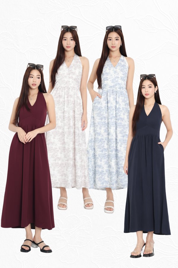 *TPZ* AVEN HALTER MAXI DRESS (MULTIPLE COLOURS)