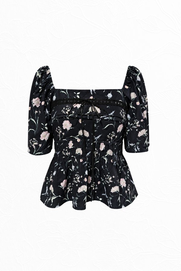 *TPZ* DOLL RIBBON FLUTTER SLEEVES TOP (FLEUR SERIES COLOURS)