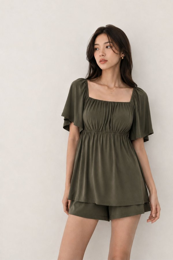 *TPZ BAMBOO* JUNA LONGLINE FLUTTER TOP (MULTIPLE COLOURS)