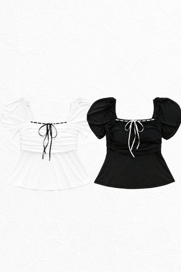 *TPZ LUXE MESH* PRINCESS BABYDOLL FLUTTER TOP (MULTIPLE COLOURS)