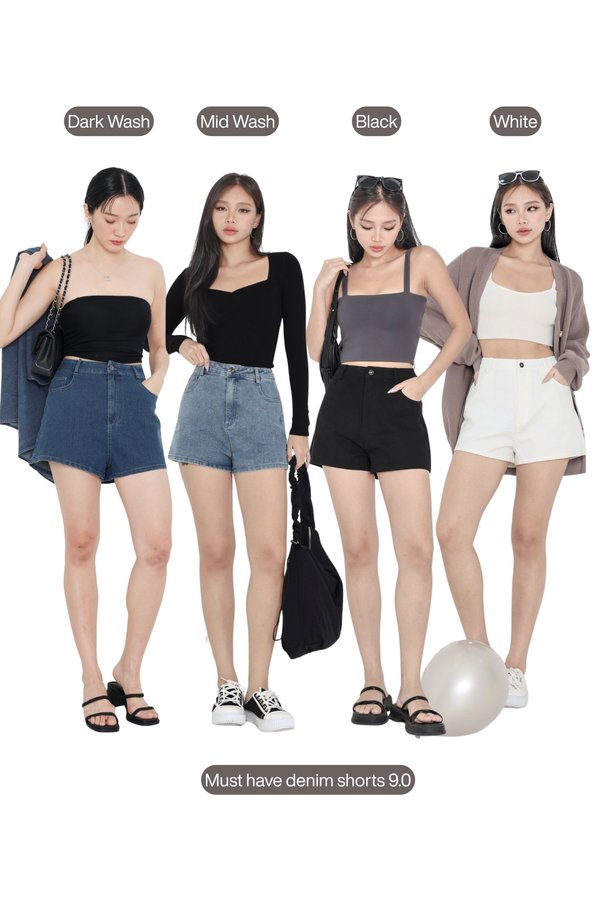 *TPZ* MUST HAVE DENIM SHORTS 9.0 (MULTIPLE COLOURS)