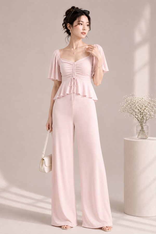 *TPZ BAMBOO* AIRI FLUTTER RUCHED TOP (MULTIPLE COLOURS)