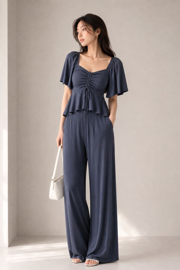 *TPZ BAMBOO* (PETITE) STELLA HIGH WAISTED PANTS (MULTIPLE COLOURS)