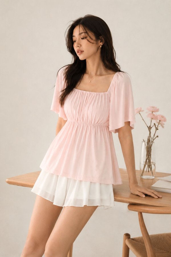 *TPZ LUXE MESH* ZELLA MESH RUCHED SHORTS (MULTIPLE COLOURS)