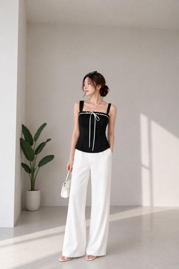 *TPZ* ATELIER LACE RIBBON TOP (MULTIPLE COLOURS)