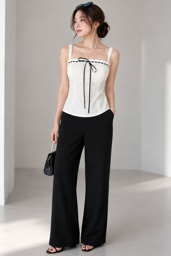 *TPZ* ATELIER LACE RIBBON TOP (MULTIPLE COLOURS)