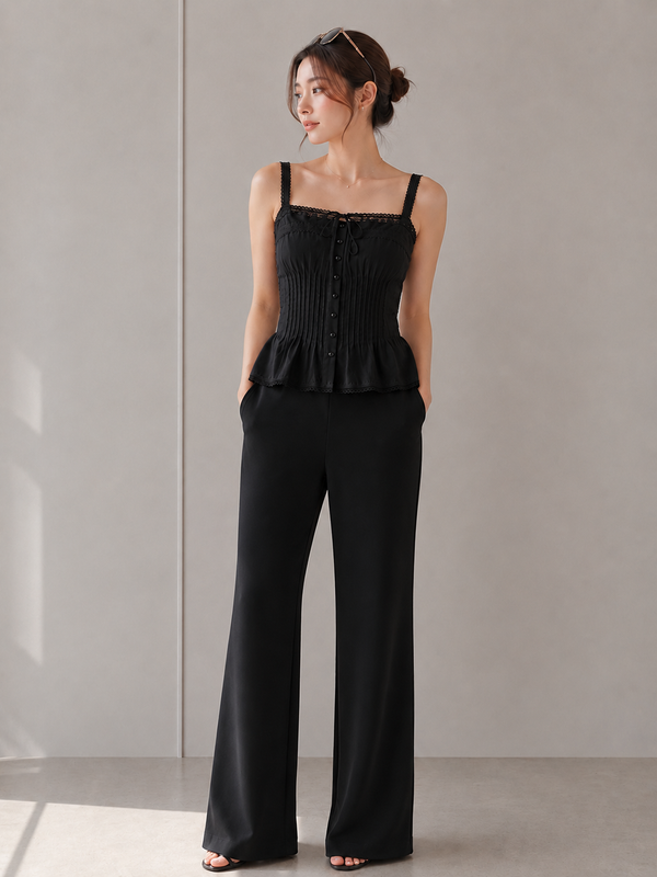 *TPZ* MERMAID PEARL LACE TOP (MULTIPLE COLOURS)